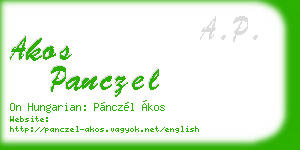 akos panczel business card